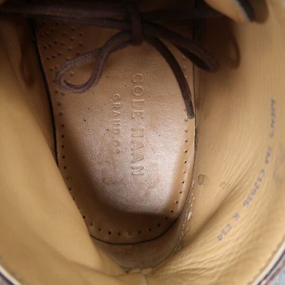 Cole Haan Shoes Mens 7 Boots Dress Chukka Desert Grand Os Brogue Leather Brown